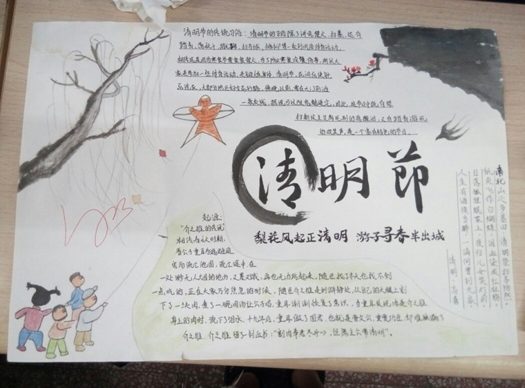  云端“清明祭英烈”   ---建筑工程学院组织主题手抄报活动