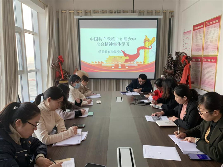 学前教育学院党总支学习贯彻党的十九届六中全会精神